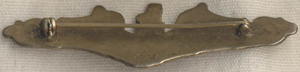 Beautiful WWII USN Officers Submariners Badge