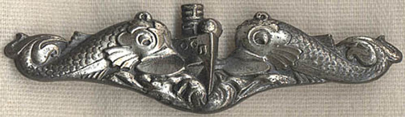 WWII USN Submariner CPO Badge by Amico
