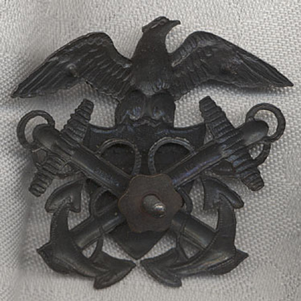 Great WWII Hat Badge for USN Med. Off. Attached to US Marine Corps NO LONGER AVAILABLE