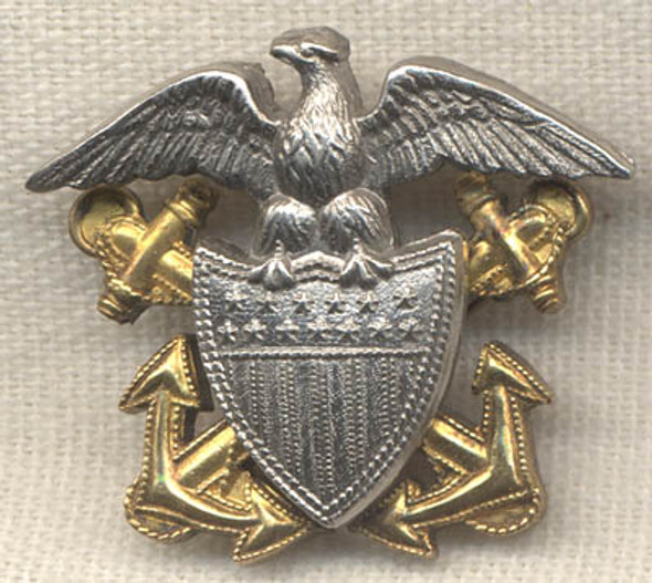 1930s USN Officer Overseas Cap Badge