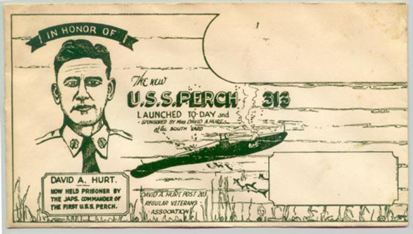 WWII USS Perch Launch Commemorating Lost Boat Postal Cover