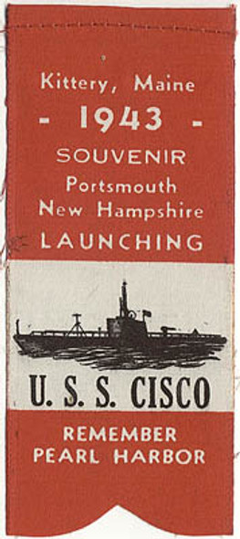 1943 Submarine Launch Ribbon for the USS Cisco SS-290