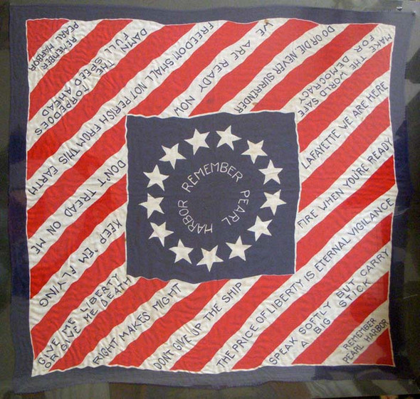 Great WWII Patriotic "Remember Pearl Harbor" Scarf -  NO LONGER AVAILABLE