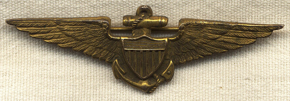 Beautifully Made Early 1920s USN Pilot Wing