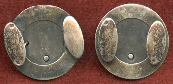 Beautiful 1880s-1890s Sterling & 14k Tiffany Men's Paired Horseshoe Cufflinks in Case