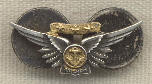 Great Miniature Sterling US Navy Air Crew Wing<p> NO LONGER AVAILABLE