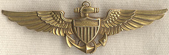 Great 10K Gold USN WWII Pilot Wing by Balfour