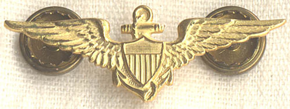 Nice Circa 1920 USN Pilot Wing Cap Wing in Screwback