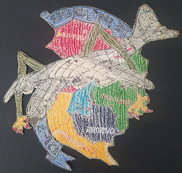 Incredible Gigantic Ca 1967 USAF Aerial Survey Team 3 (AST-3) Japanese Made Jacket Patch.