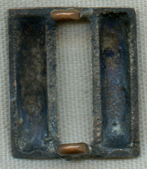 Scarce WWI US Army Captain Rank Insignia English Made in Silver Plated Copper