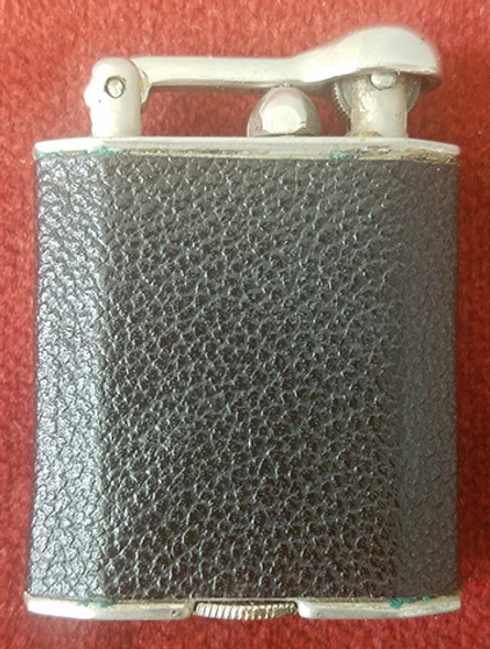 Cool 1920's MEB Diplomat Leather Wrapped Lift-Arm Lighter