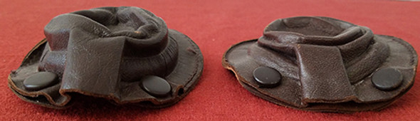 Pre WWII US Navy Pilot's Flight Helmet Earphone Pouches