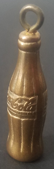 1936 Coca-Cola 50th Anniversary Gilt Brass Bottle Key Fob