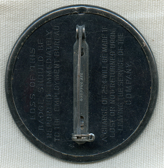 Great WWII Women War Worker Photo ID Badge for Bethlehem Steel Co. Baltimore Yard