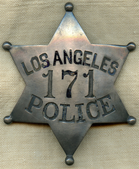 Ext Rare Los Angeles Police Dept. LAPD Series 2 Badge by Luckenbach