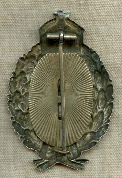 Well Used Late WWI Prussian Observer Badge in Silver Plated Tombak Juncker Type 5