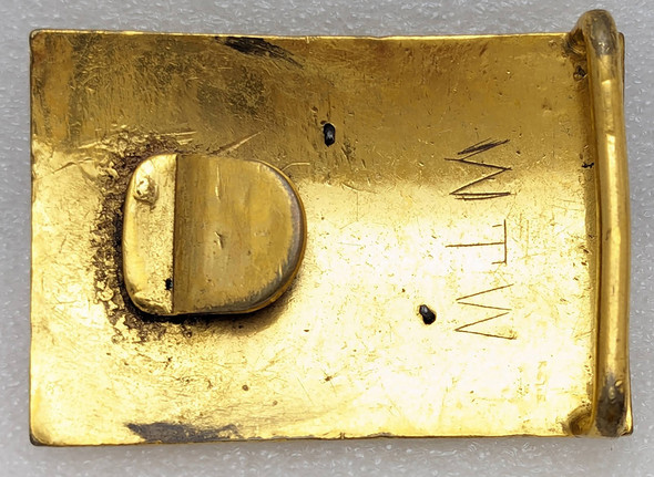 Wonderful WWI - Early 1920s USMC EM Full Dress Duty Belt Buckle w / Officer Collar EGA by BB&B