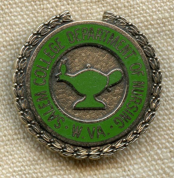 Great 1975 Salem College Nursing School Graduation Pin from West Virginia 10k Gold