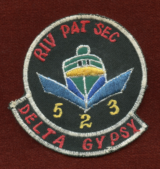 Great VN War USN River Patrol Section 523 Delta Gypsy Pocket Patch Saigon Made by Cheap Charlie