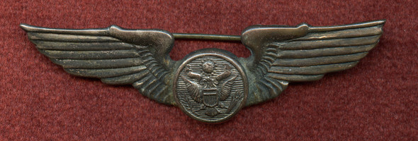 Lovely  WWII USAAF Air Crew Wing in Solid Silver Aussie-Made by Wallace Bishop Brisbane.