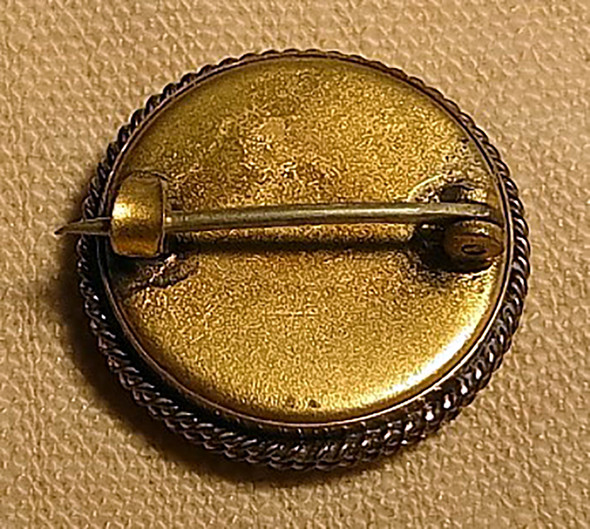 Unique Early WWI French Aviation Sweet Heart PIn, Blue, Blanc, Rote Cocarde.