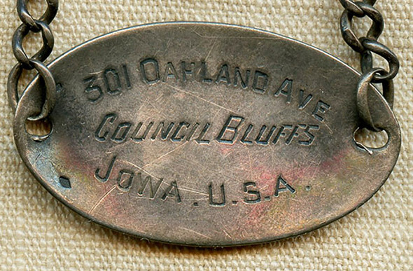 Wonderful Ca 1917 AFS American Field service TMU-184 Driver ID Bracelet of Eldin Dewitt Lougee