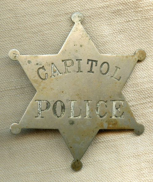 Great Old 1870's - 1880's Capitol Police 6 pt Star Badge
