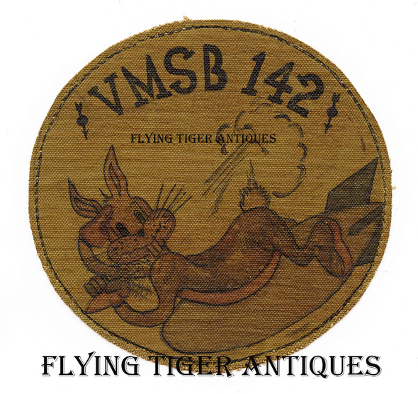 Ext Rare 1942 USMC VMSB-142 Jacket Patch Variant and 2 Vintage Cactus Air Force Photos
