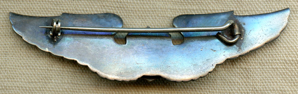 Beautiful Rare WWII USAAF Pilot Wing in Silver, Made in India Possibly by Phelps