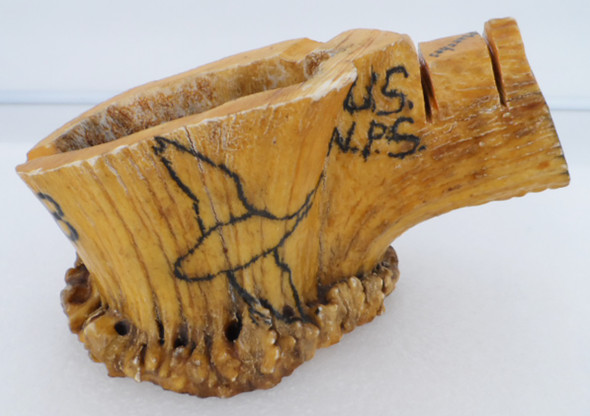 Wonderful Ca 1938 US Nat Park Service Ranger-Made Folk Art Ash Tray from Elk Antler