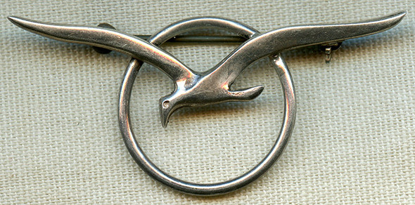 Cool 1950's Sterling Silver Seagull Pin