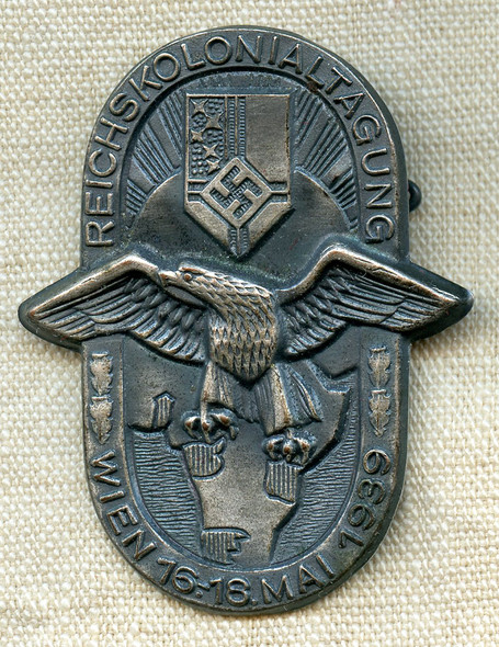 Scarce 1939 Austrian Made Nazi Tinnie for the Reichskolonialtagung in Vienna(Wien)