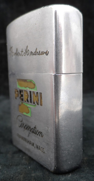 1959 Promotional Award Adv Zippo From Otis Air Force Base Contracter Perini Corporation