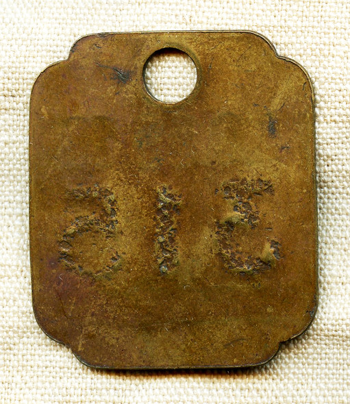 Early 20th C Brass Tag from Inspiration Smelting & Refining Co Insp AZ Now Miami AZ.