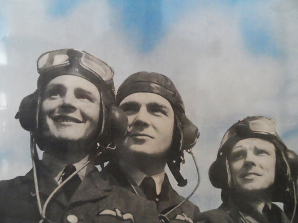 Iconic Early WWII Battle of Britain RAF Patriotic Poster mounted on Linen