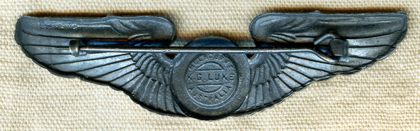 Rare Early WWII USAAF Observer Wing Aussie Made by K.G.Luke in Sterling Silver