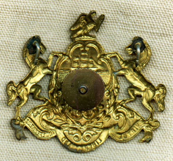 Nice Old 1920s-30s Penn State Police Ranking Hat Badge