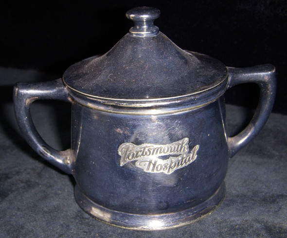 1920s Portsmouth Cottage Hospital Silver 5 Oz. Sugar Bowl