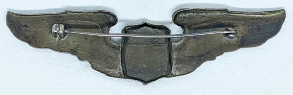 Rare ca 1930 US Air Corps USAC Pilot Wing by Blackinton in Silver Plated Nickel Exquisite Detail