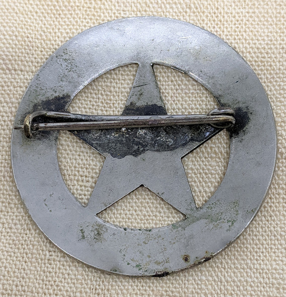 Great Early 1880s - 1890s  Old West Deputy Sheriff Stock Circle Star Badge