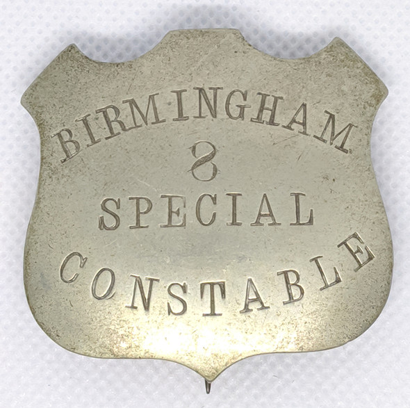 Cool 1870s - 80s Birmingham England Special Constable Badge #8