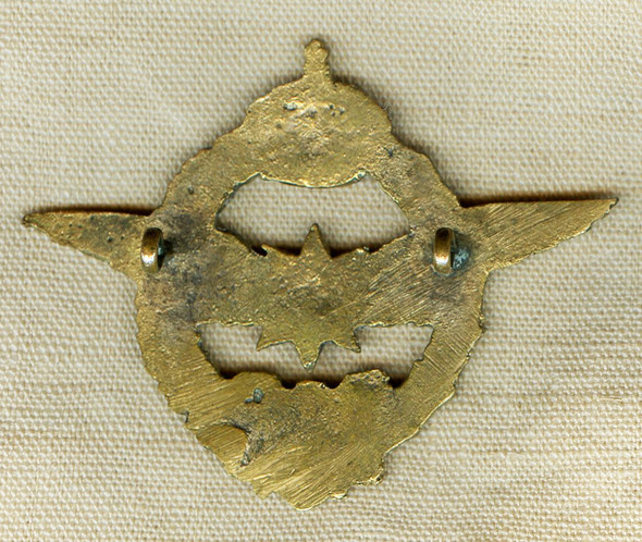 Rare, Early WWII Egyptian Made Yugoslavian Pilot Badge in Cast Brass