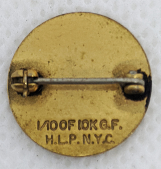 Beautiful Old 1930's IRS, US Treasury Dept., Retiree Lapel Pin in Enamelled Gold Fill