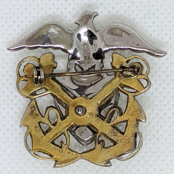 Gorgeous High Quality WWII USN Officer Sweet Heart Pin with Ruby Eye Only one I've seen