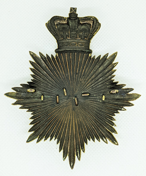 Rare ca 1855 - 1861 British 65th Regiment of Foot Officer's Shako Helmet Plate