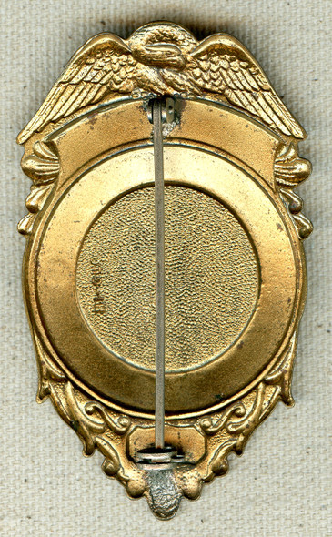 Beautiful Late 1950's Brookline, NH Police Chief Badge Hi-Glo by Blakinton