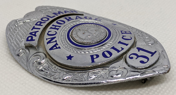 Scarce ca 1930's Territorial Alaska Anchorage Police Patrolman Badge #31