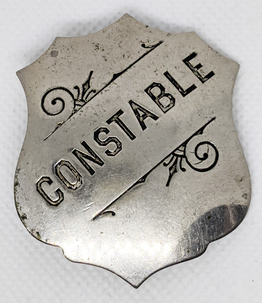 Great Old West ca 1870s - 1880s "Stock" Constable Shield Shape Badge
