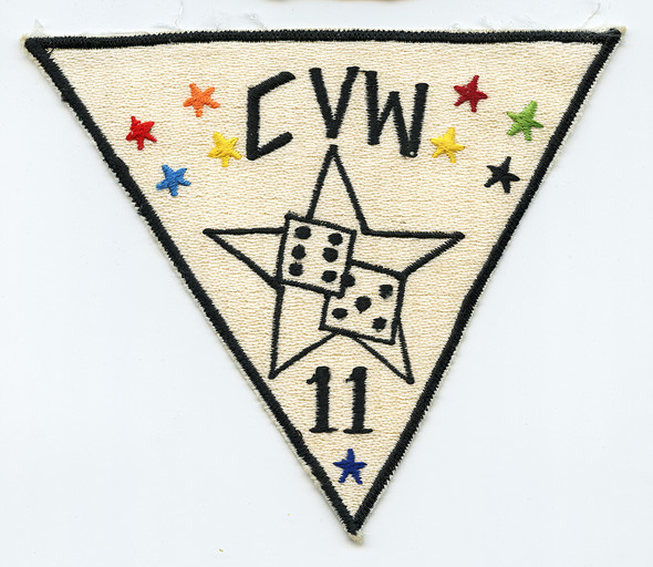 Nice Early 1970's Vietnam War Period USN CVW-11 Large Jacket Patch. Japanese Made