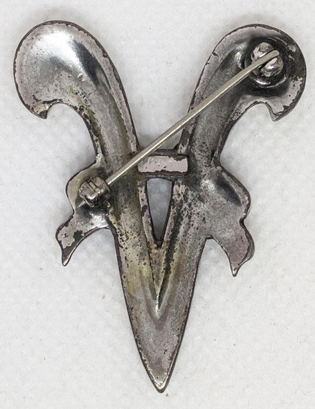 Great, Heavy Sterling WWII V for Victory Pin by Monet. Large!!